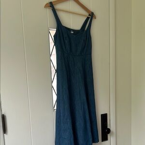 Old Navy Fit and Flare Soft Denim Midi Dress